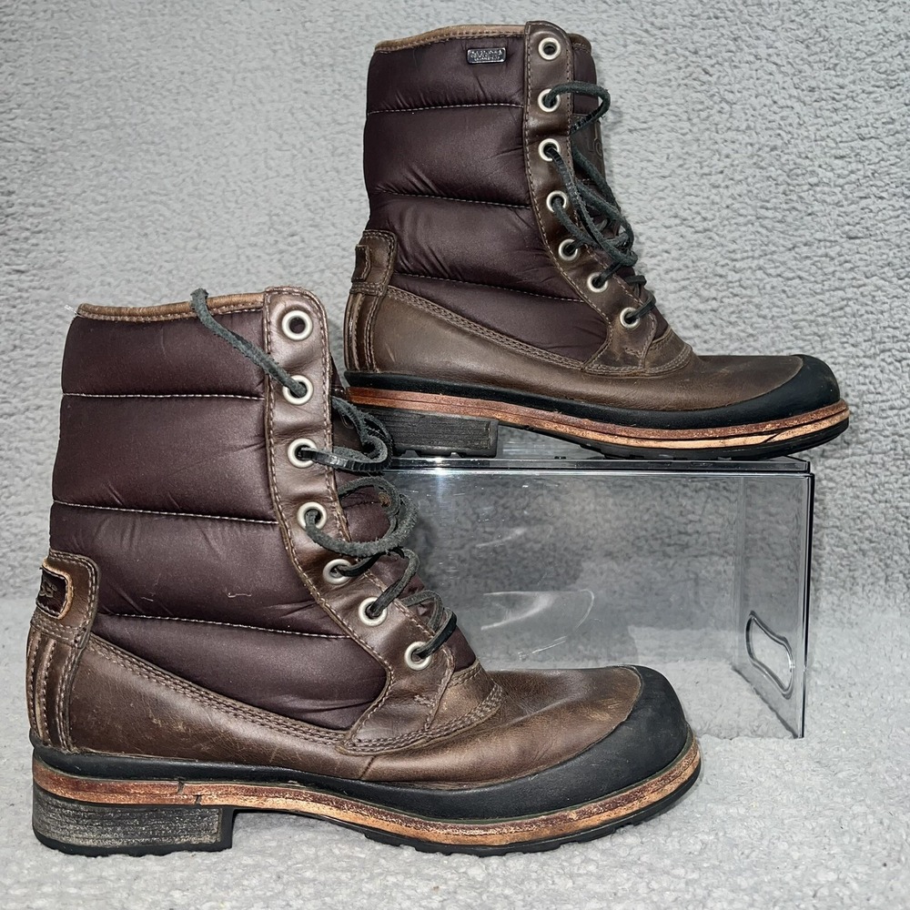 UGG‎ Boots Men's Size 8.5 Brown Hamric Puffer Boots Snow Winter 1002073